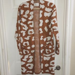 NWOT Idem Ditto Animal Print Duster Cardigan - M